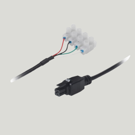 Power cable with 4-way screw terminal