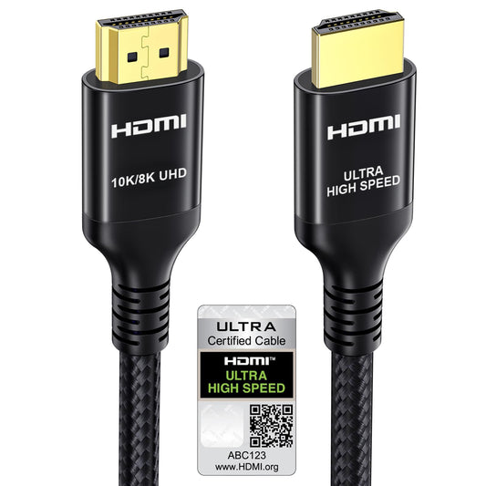 10ft 3m Certified HDMI 2.1 Cable - 8K/4K
