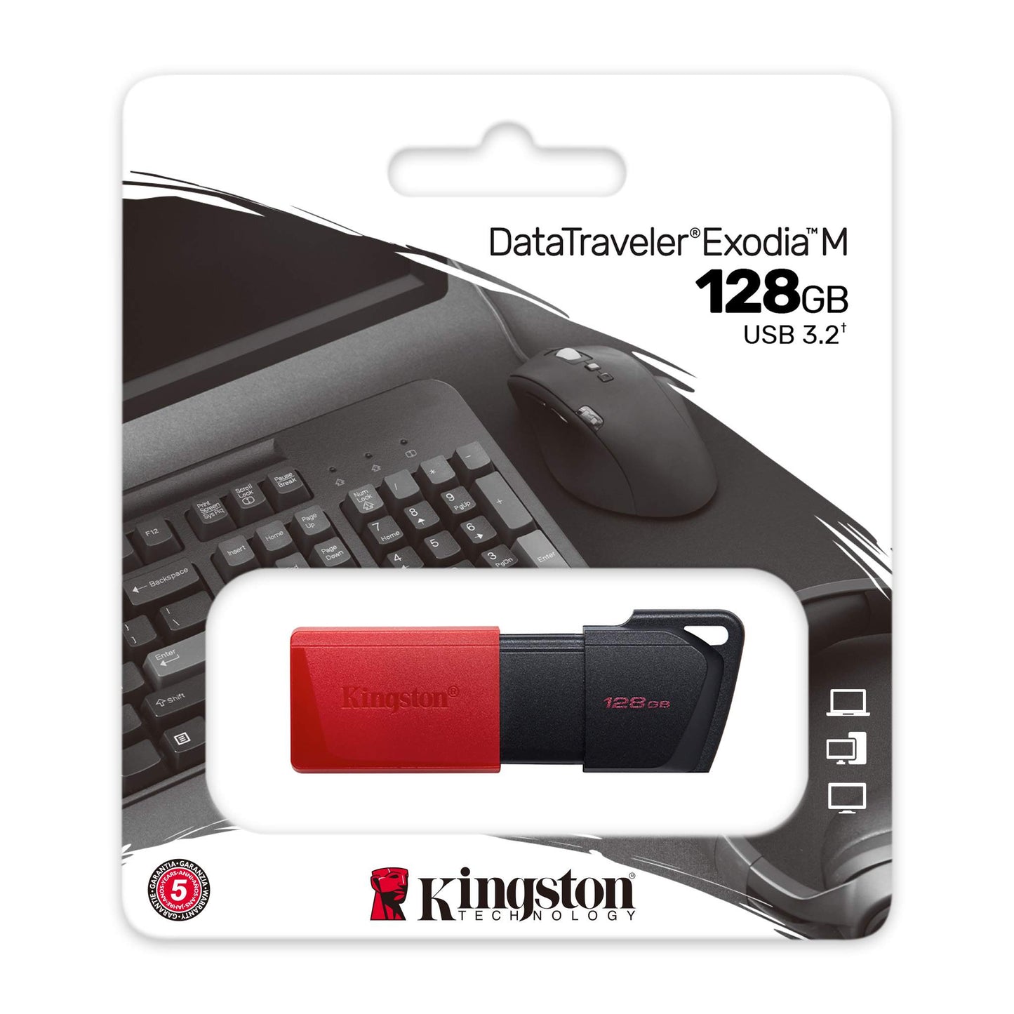 128GB USB3.2 Gen1 DataTraveler Exodia M