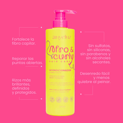Acondicionador hidratante afro & curly Anyeluz