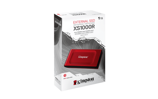 1TB XS1000 Red External USB 3.2 Gen 2 Po