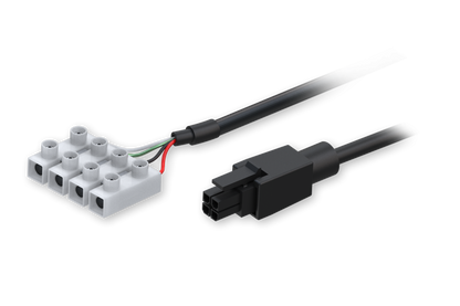 Power cable with 4-way screw terminal