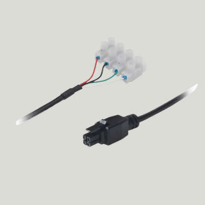 Power cable with 4-way screw terminal