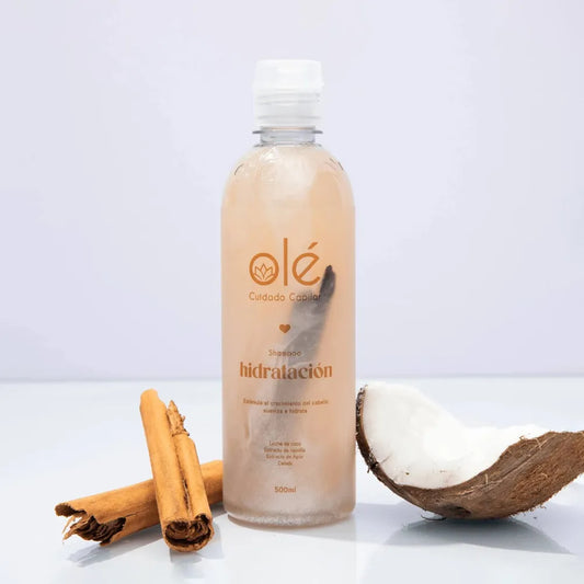 Shampoo hidratación coco, canela & miel
Olé capilar