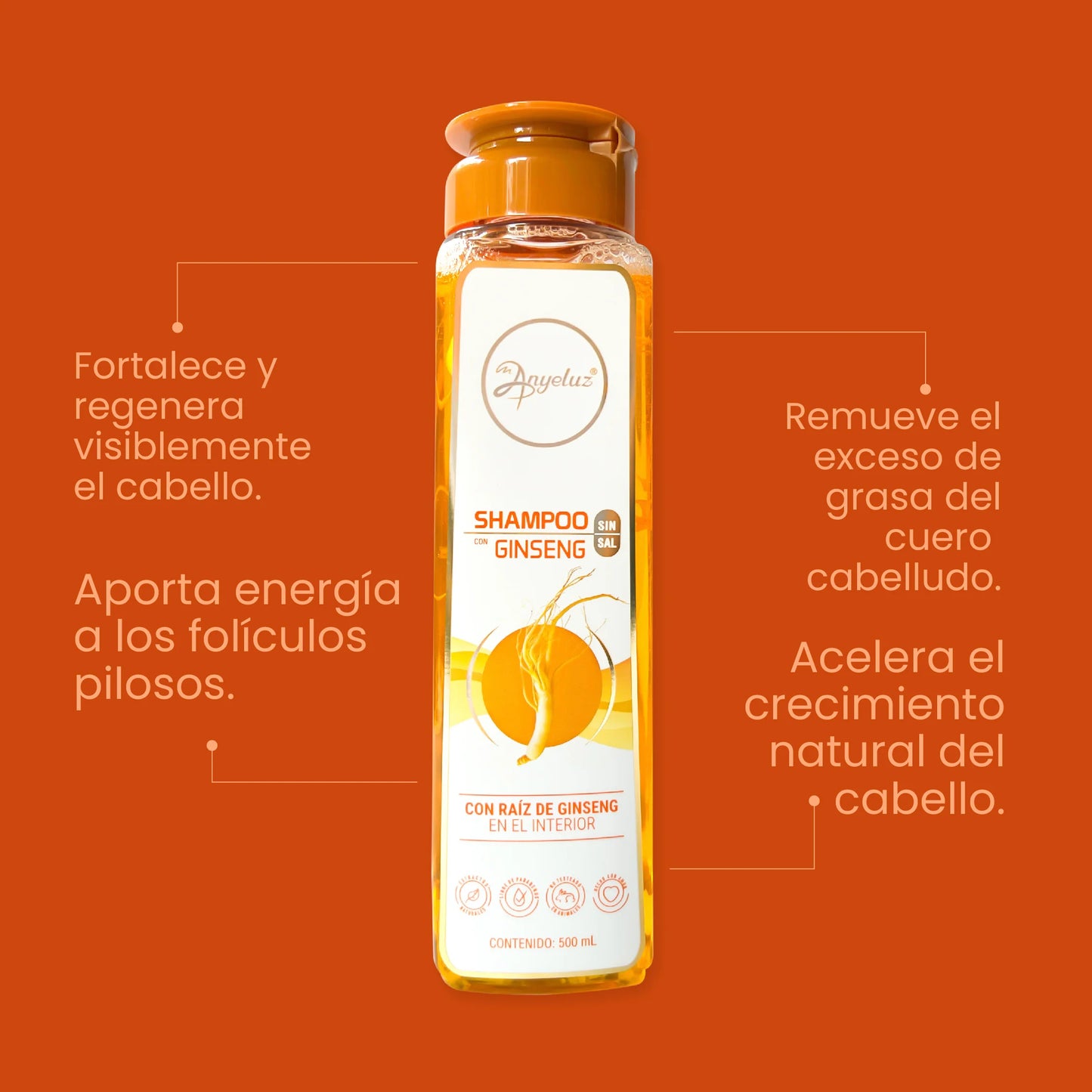 Shampoo con Ginseng Anyeluz