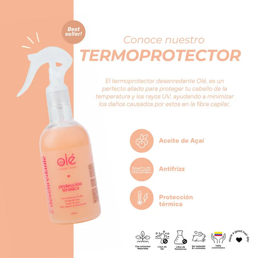 Termoprotector & desenredante aceite de acaí con glitter Olé capilar