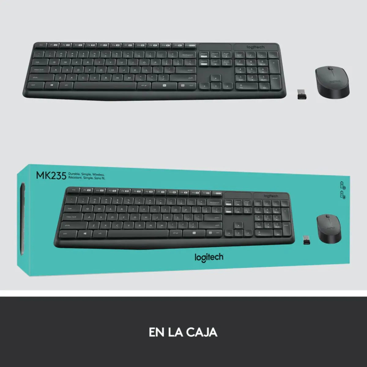 Logitech MK235 - Combo teclado y mouse inalámbrico
